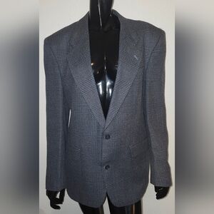 Pierre Balmain Grey Glen Plaid Pattern Size 40 R